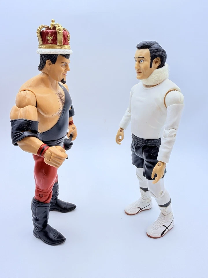 JAKKS WWE 2008 CLÁSICO SUPER ESTRELLAS JERRY THE KING LAWLER VS ANDY KAUFMAN ¡RARO! Foto 3 de 3