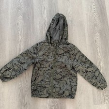 Carters Boys Dinosaur Lightweight Windbreaker Jacket Full Zip Hood Winter Sz 6