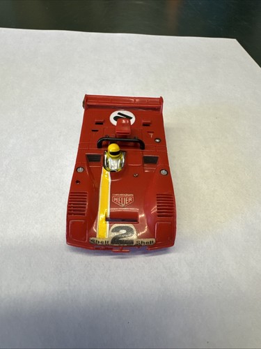 Vintage 1970s Aurora AFX Red G-Plus Ferrari #2 Heuer 312 PB, 1732 HO Slot Car