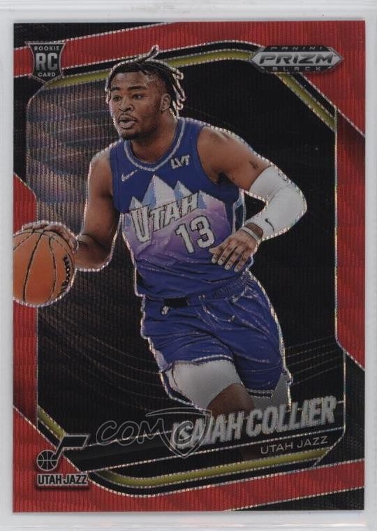 2024-25 Panini Prizm Black Ruby Wave Prizm Isaiah Collier #32 Rookie RC s3g