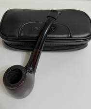 Feld Billiard Tobacco Smoking Pipe with Feld Zipper 2x pipe Carrying Case Black
