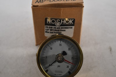 #ad NEW Noshok 25 310 30 psi kPa 2 1 2#x27;#x27; Brass Case Pressure Gauge $39.99