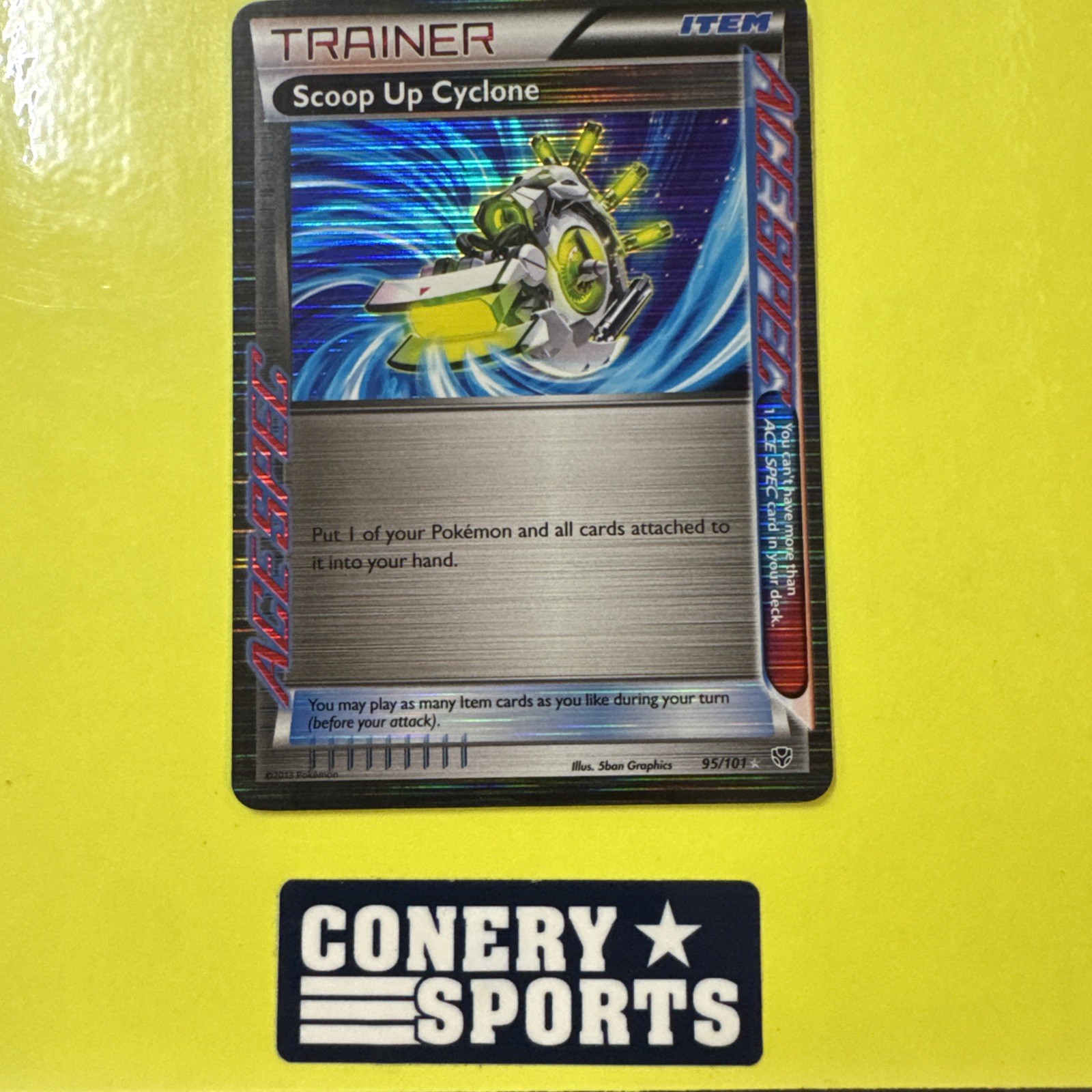 2013 POKEMON Trainer Scoop Up Cyclone 95/101 Plasma Blast Holo MINT