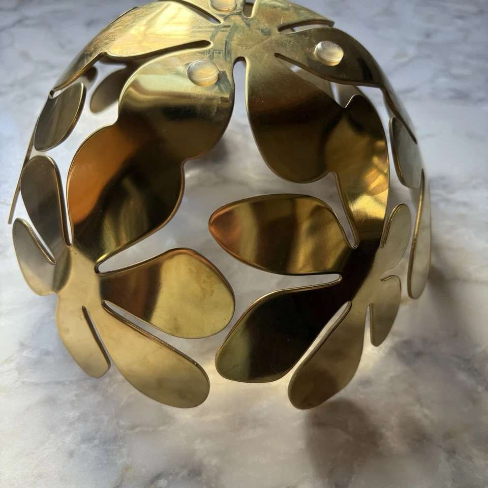 De Colección Monika Mulder IKEA Stockholm Cuenco Latón Color 8" Floral Margarita Decoración del Hogar Foto 3 de 4