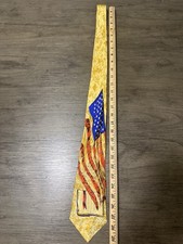 FREE MAN APPAREL Necktie American Flag With A Bible Silk Made in USA Tie