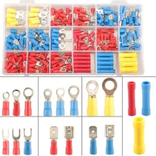 300 Pcs 18 Type Crimp Connectors Kit Ring Spade Fork Butt Male Female Terminals