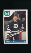 1985-86 Topps #19 Mike Zuke SP * Center * Hartford Whalers * EX-MT/NM *
