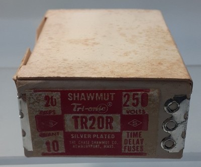 Gould Shawmut Fuses 10ct. 3 2/10 Amps 250 Vac Time Delay Silver Plated