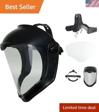 Honeywell Bionic Face Shield with Clear Polycarbonate Visor and Anti-Fog/Hard...