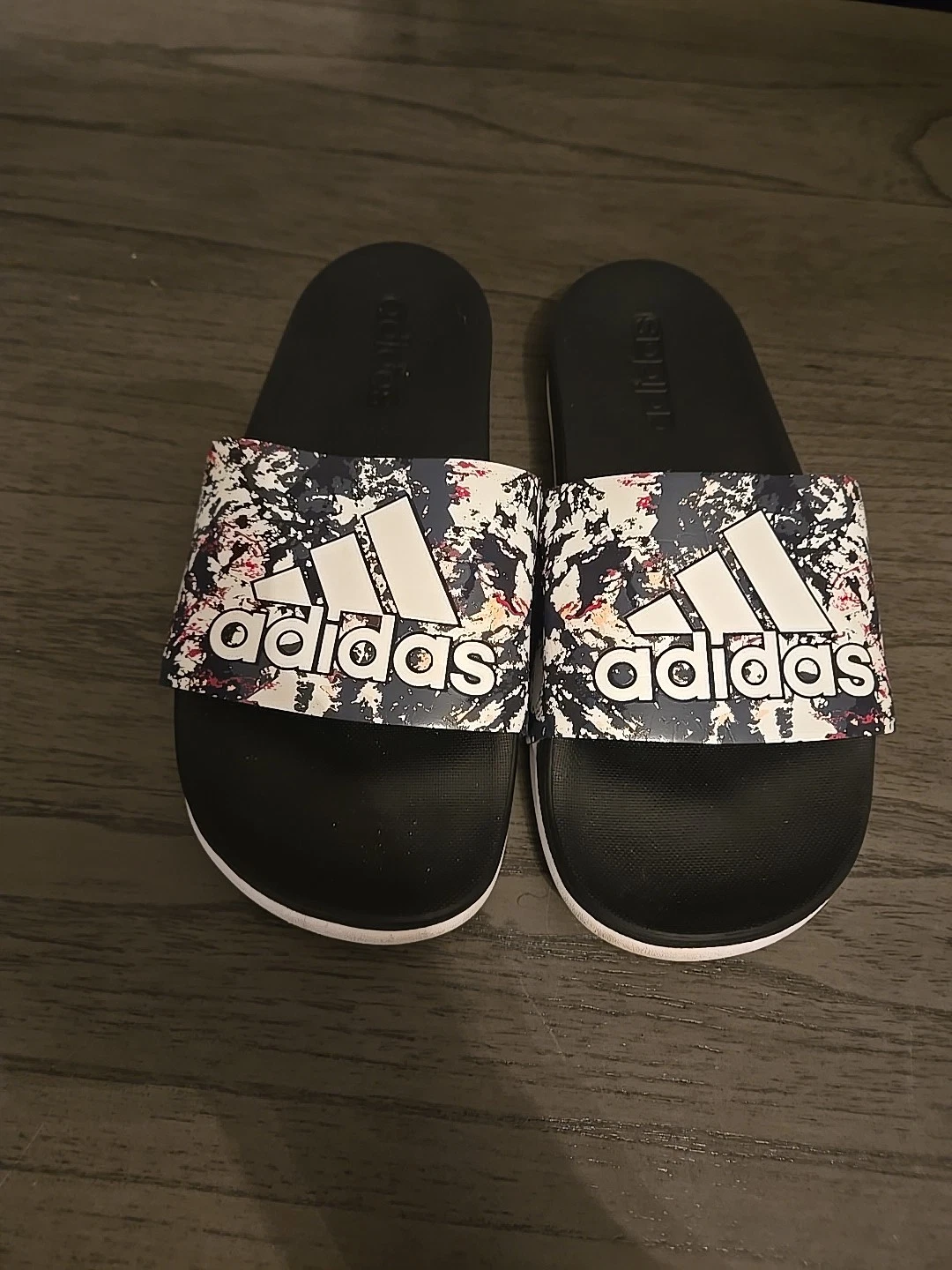 ADIDAS ADILETTE sandali sportivi comodi slide donna taglia 6 rosa grigio splatter