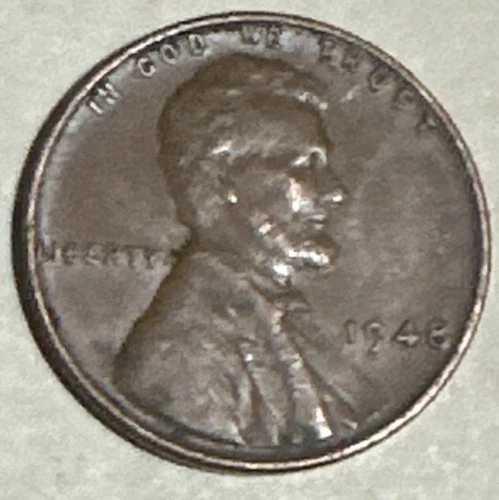 1948-P Lincoln Wheat 1 Cent Penny CIRCULATED (no mint mark)￼