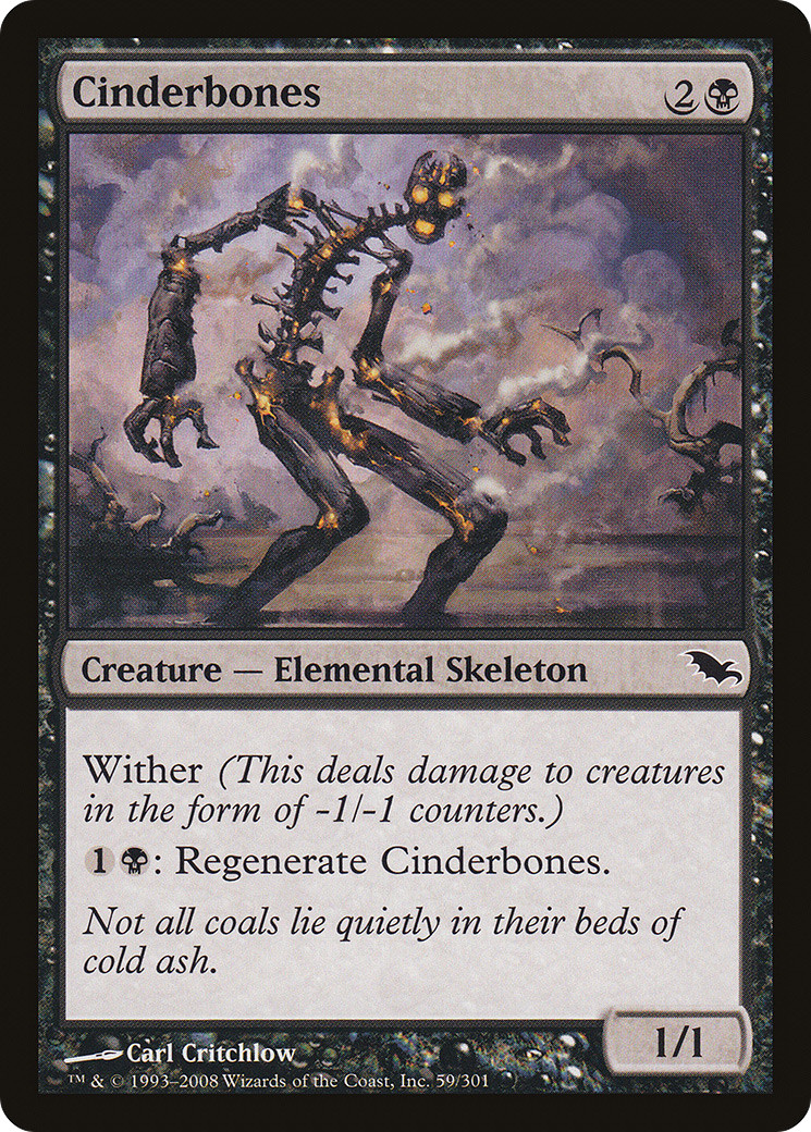 Cinderbones #59 (MP) Shadowmoor SHM Magic MTG