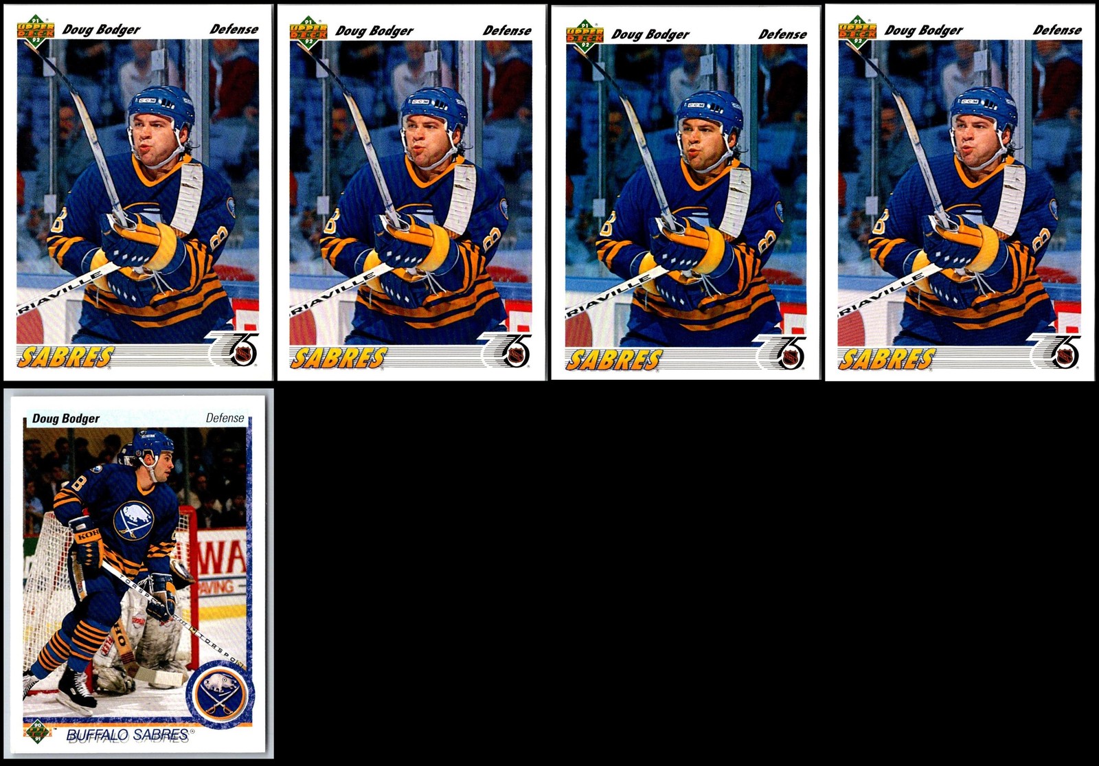 Upper Deck Doug Bodger (5) Card Lot - OVER 40k items sold