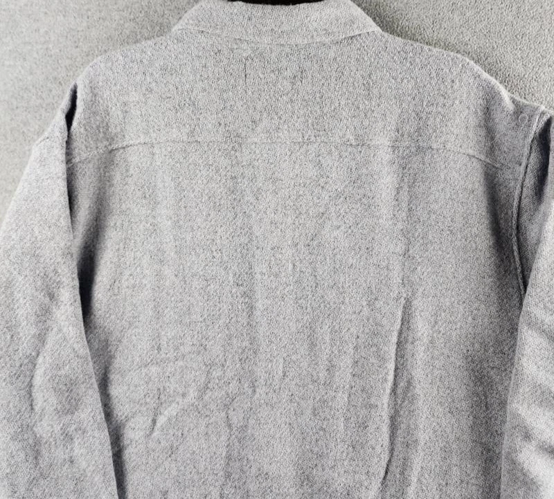 The Men's Store at Bloomingdale's Wool Button Front Overshirt XL Stone Wash L/S - product detail image 11