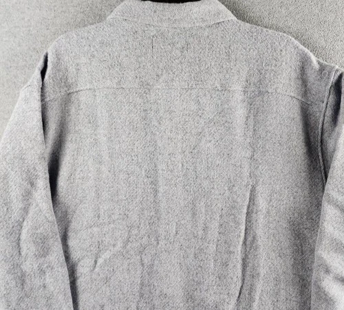 The Men's Store at Bloomingdale's Wool Button Front Overshirt XL Stone Wash L/S image 11