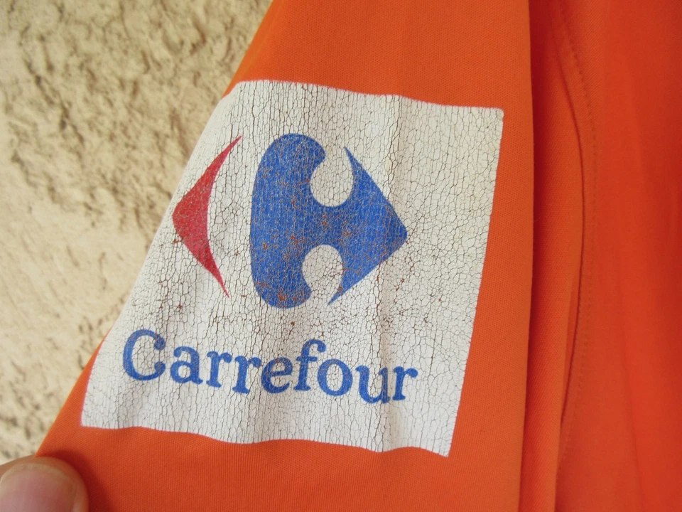 Maillot goal porté n°1 COUPE DE FRANCE NIKE PMU match worn GK shirt orange L - Photo 4/4