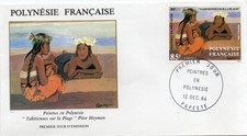 FDC / PREMIER JOUR POLYNESIE PAPEETE / PEINTRES EN POLYNESIE PITER HEYMAN 1984
