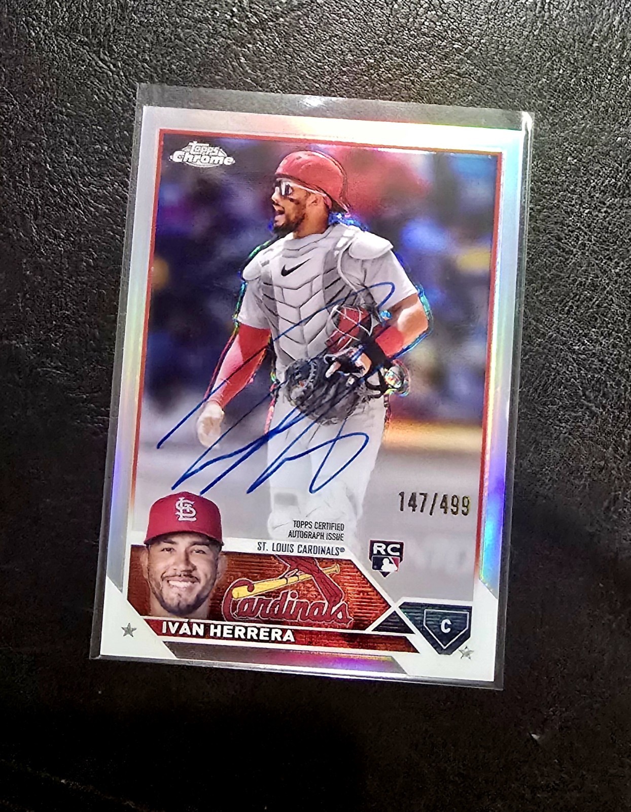 2023 Topps Chrome - Rookie Autographs On Card Ivan Herrera #RA-IH Refractor /499
