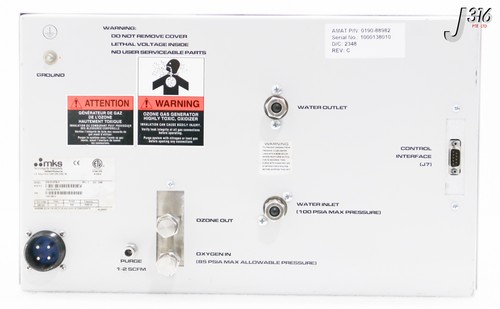 40392 APPLIED MATERIALS OZONE GENERATOR, MKS O3G-5K-MTS-01 0190-88982 - Foto 7 di 13