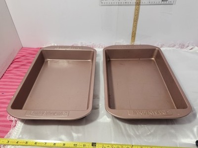 2  Farberware Nonstick Bakeware Baking Pan Cake Pan, 9x13'' ROSE GOLD 