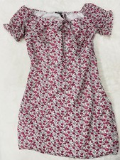 Nasty Gal Brand With Pink And White Floral Midi Dress