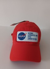 NASA Baseball Hat Red/White Patch Buzz Aldridge