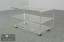 Moderner Space Age Couchtisch aus Acrylglas auf Rollen – 1970er Designklassiker