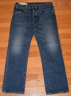 Abercrombie & Fitch Jeans Remsen Low Rise Slim Straight Blue Men's 30x30 (32x30)