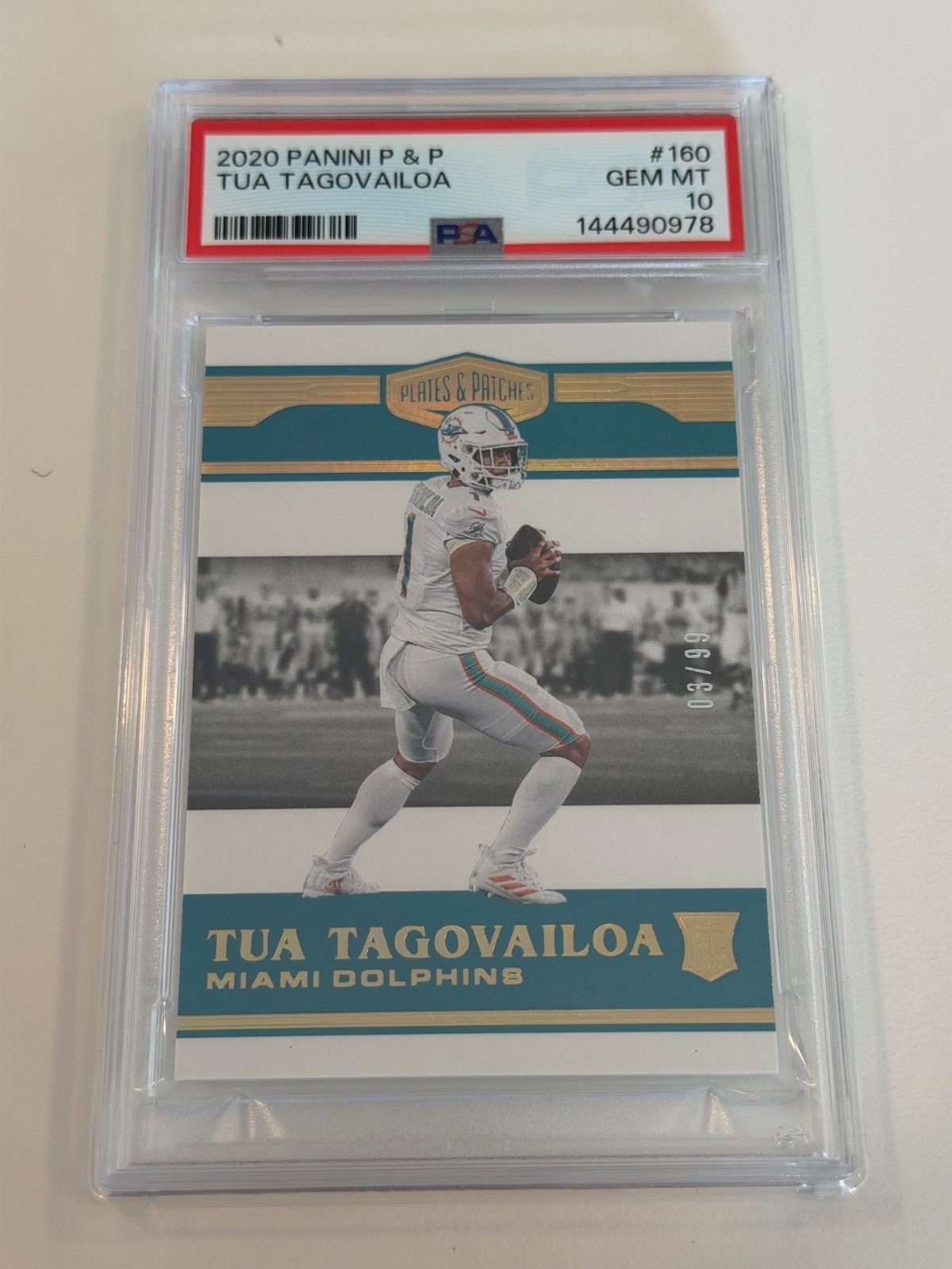 Tua Tagovailoa Panini Plates & Patches #160 Base
