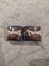 Twins Muay Thai Hand Wraps (5m) In Blue Brand New