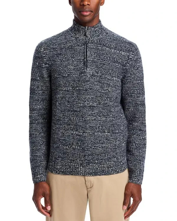 The Mens Store at Bloomingdale Wool Cashmere marled sweater Navy Combo Size S 24190₽