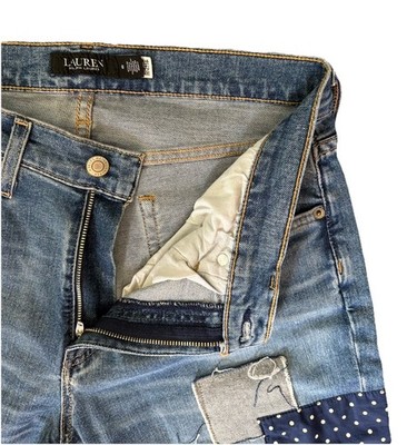 Lauren Ralph Lauren Polo RRL Patchwork Jeans Women's Size 6 Denim Blue
