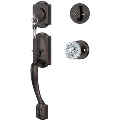 Front Door Handle and Deadbolt Set, Front Door Lock Oil Rubbed Bronze Vintage