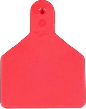 Z Tags 25 Count 1-Piece Blank Tags for Calves, Red