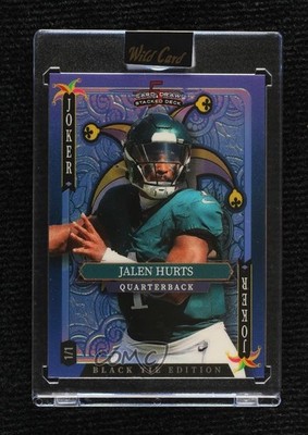 2026 5 Card Draw Stacked Deck Hobby Jumbo Blue Rainbow Foil 1/1 Jalen Hurts yl0