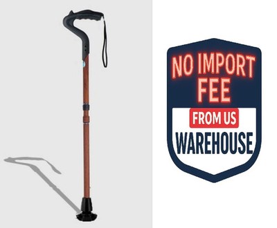 Ergoactives Ergocane 2G Wood Adjustable Walking Cane Ergonomic Mobility Aid.