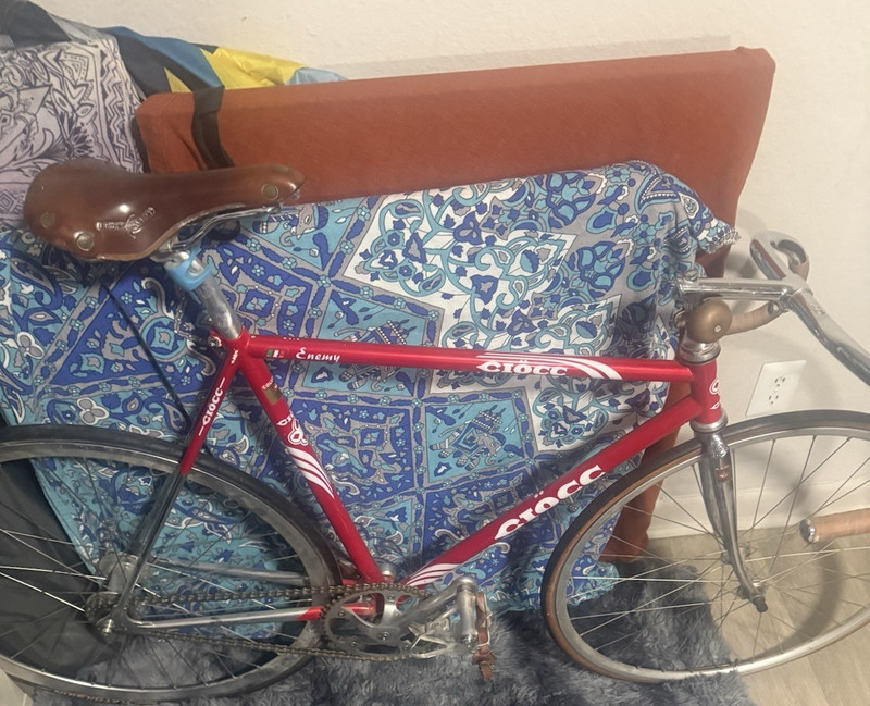 Ciöcc Enemy Vintage Road Bike Complete Bicycle Red White Columbus SLX