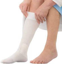 Jobst UlcerCare, Knee-High compression liners, Closed Toe, White Small