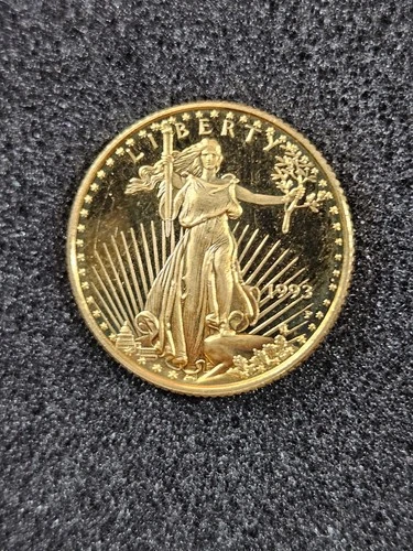 🌟 1993-W $10 American 1/4 oz Gold Eagle PROOF Coin Fingerprints