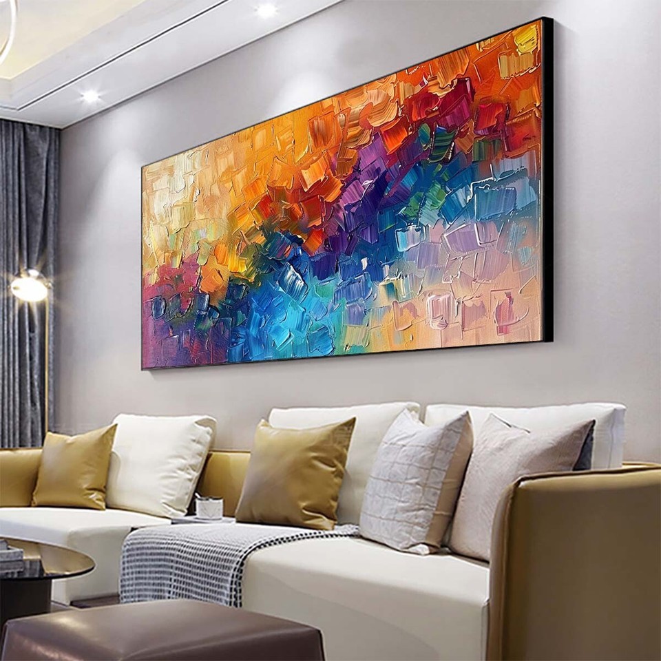 Original Handpainted Texture Abstract Oil Paintings On Canvas Home
