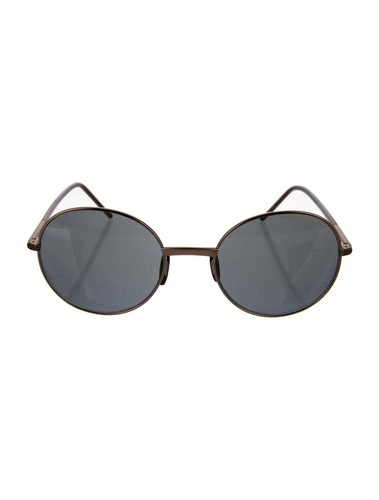 Porsche Design - P'8631-C Unisex Brushed Brass Round Sunglasses 52-20-145 - Picture 2 of 11