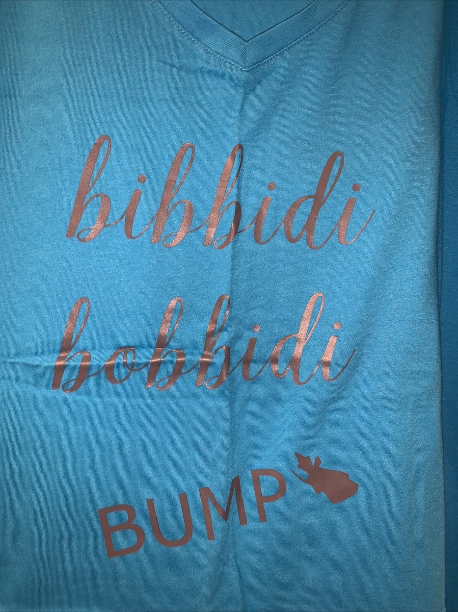 Bibbidi Bobbidi Bump Cute Pregnancy Shirt Faded Glory 2X 18W-20W