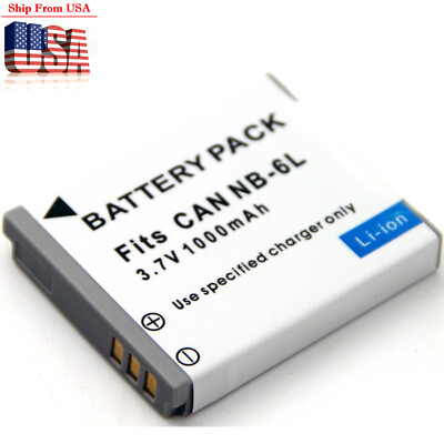 Battery For NB-6L H Canon PowerShot SD1300 IS SD3500 IS SD4000 IS