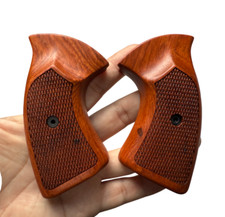 New Grip For Colt Diamondback D Frame Short Butt Hardwood Checkered Hard Wood