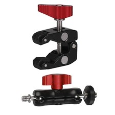 Alloy Super Clamp Clamp Double Ball Head 1/4 Magic Arm Mount Adapter for DSLR