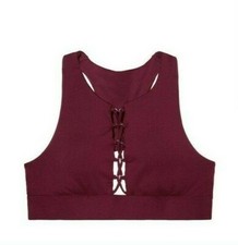 VICTORIA'S SECRET PINK ULTIMATE LIGHTLY LINED LACE UP SPORTS BRA SIZE XS NWT