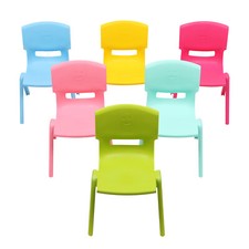 6x Stackable School Chairs PP Child Chair 100kg load Multicolor Indoor Outdoor