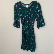 OLD NAVY Green & Pink Foral Tiered Bell Sleeve Dress XL/14