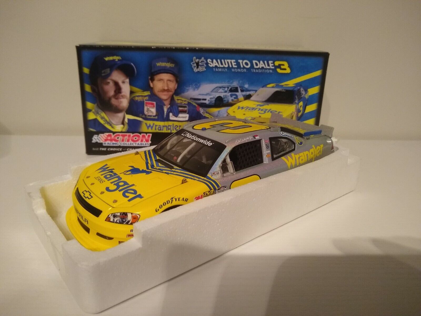 DALE EARNHARDT JR 2010 ACTION #3 WRANGLER FLASHCOAT SILVER CHEVY /1,724 MADE! Tanie oferty