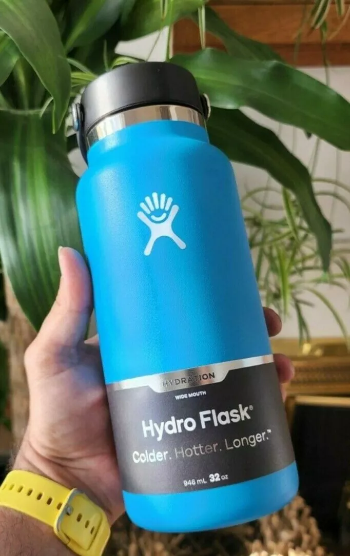 Hydro Flask Bottle, Wide Mouth, Pacific, 32 Ounce